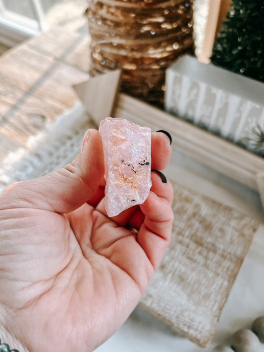 Intuitively Chosen Raw Rose Quartz 1-2"