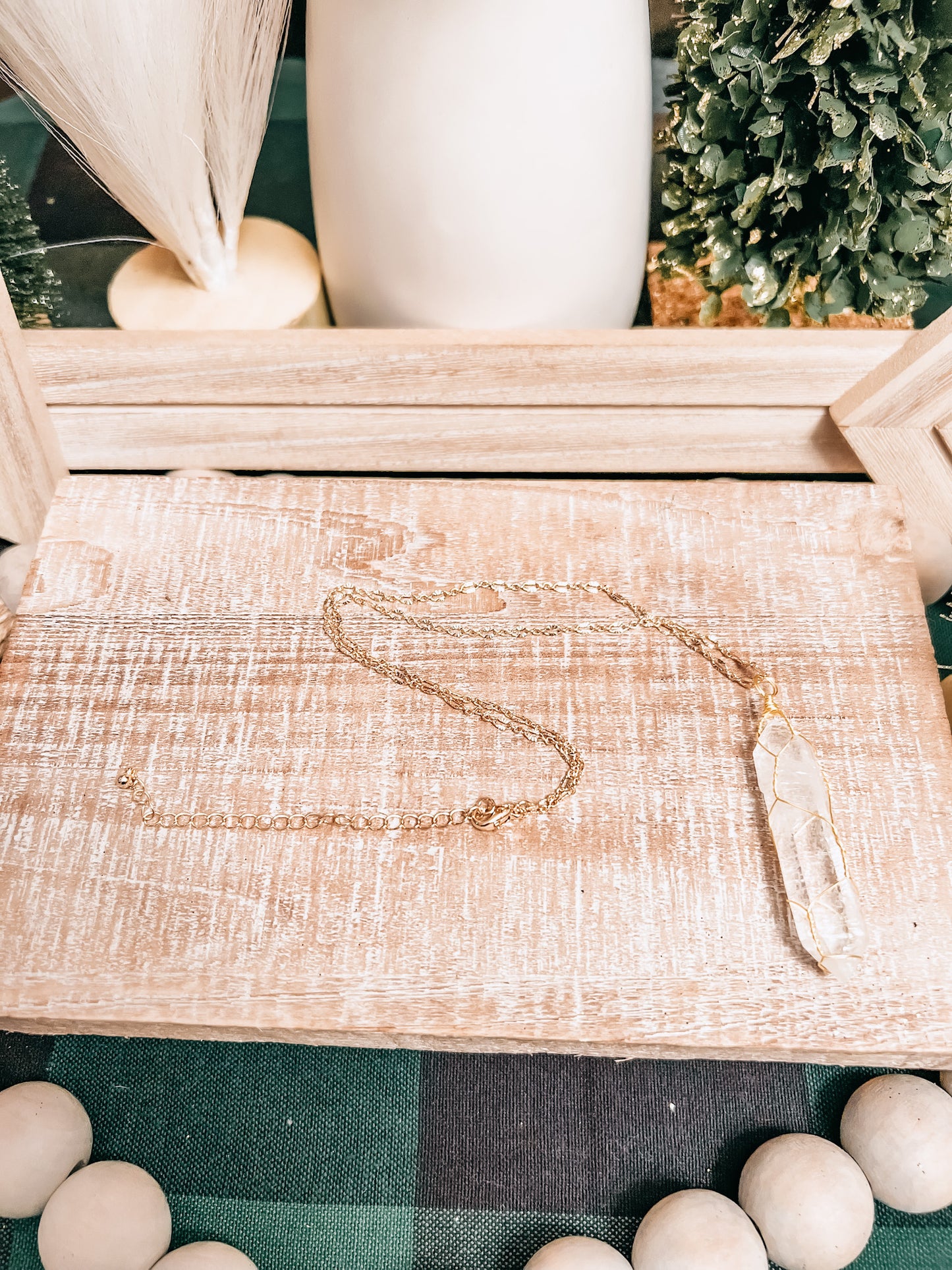 Intuitively Chosen Lemurian Quartz Pendant Necklace