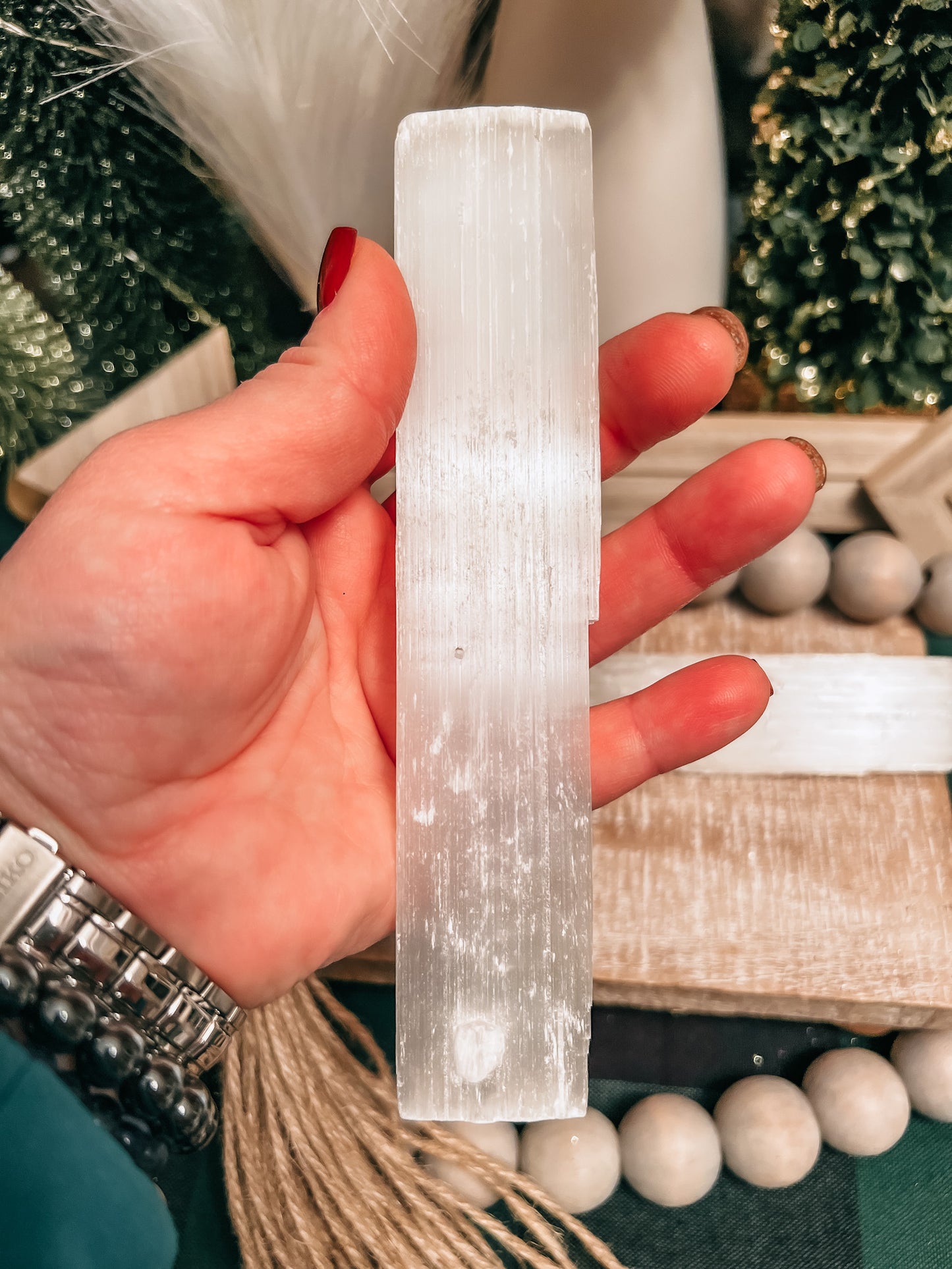 Intuitively Chosen Semi-Polished Selenite Bar 6-7"