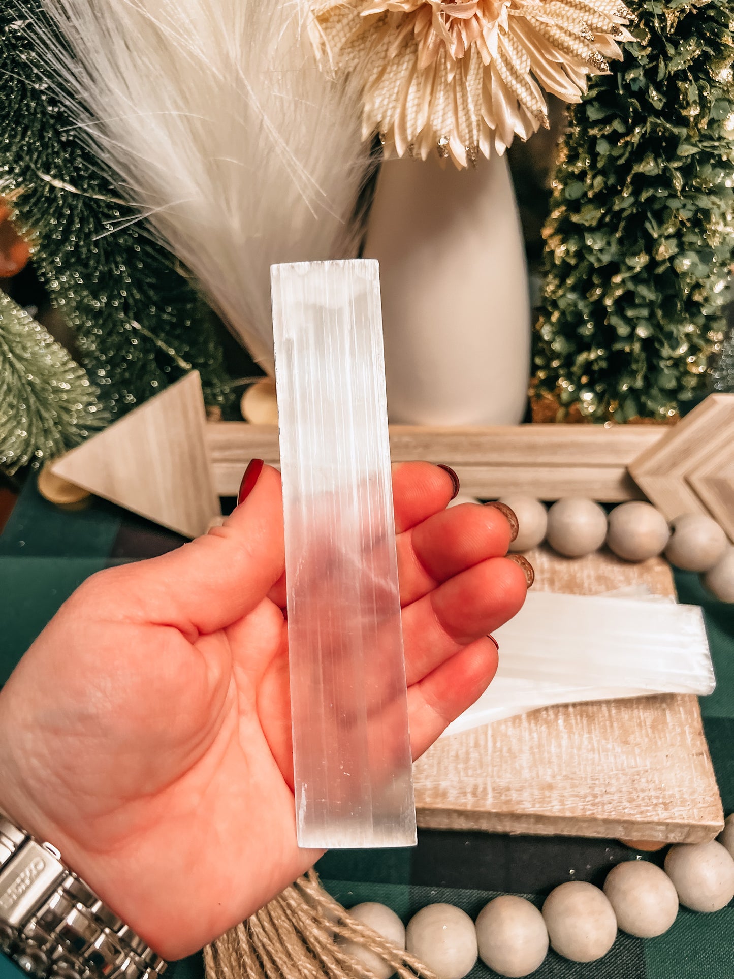 Intuitively Chosen Polished Selenite Bar 6"