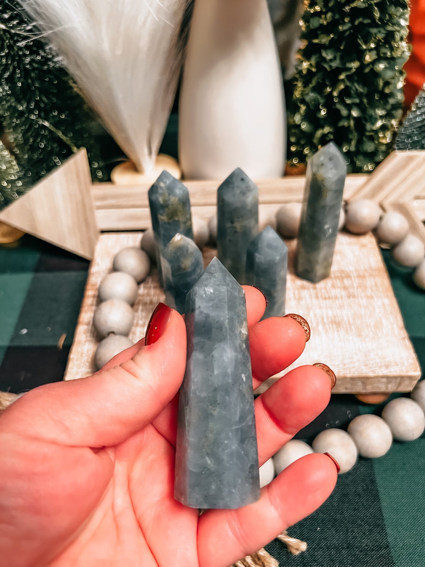 Intuitively Chosen Blue Calcite Tower 3-4"