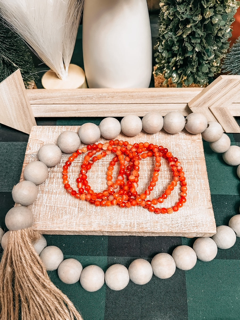 Intuitively Chosen Carnelian Faceted Bracelet