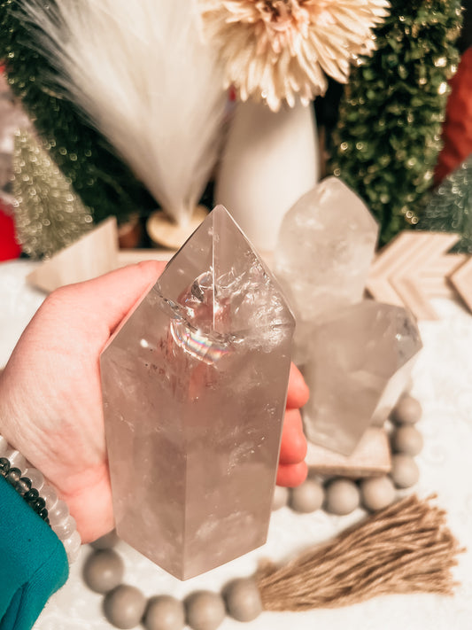Intuitively Chosen Clear Quartz Tower - Large