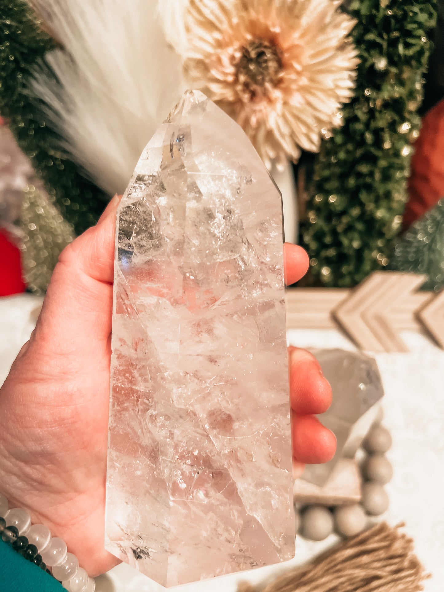 Intuitively Chosen Clear Quartz Tower - Large