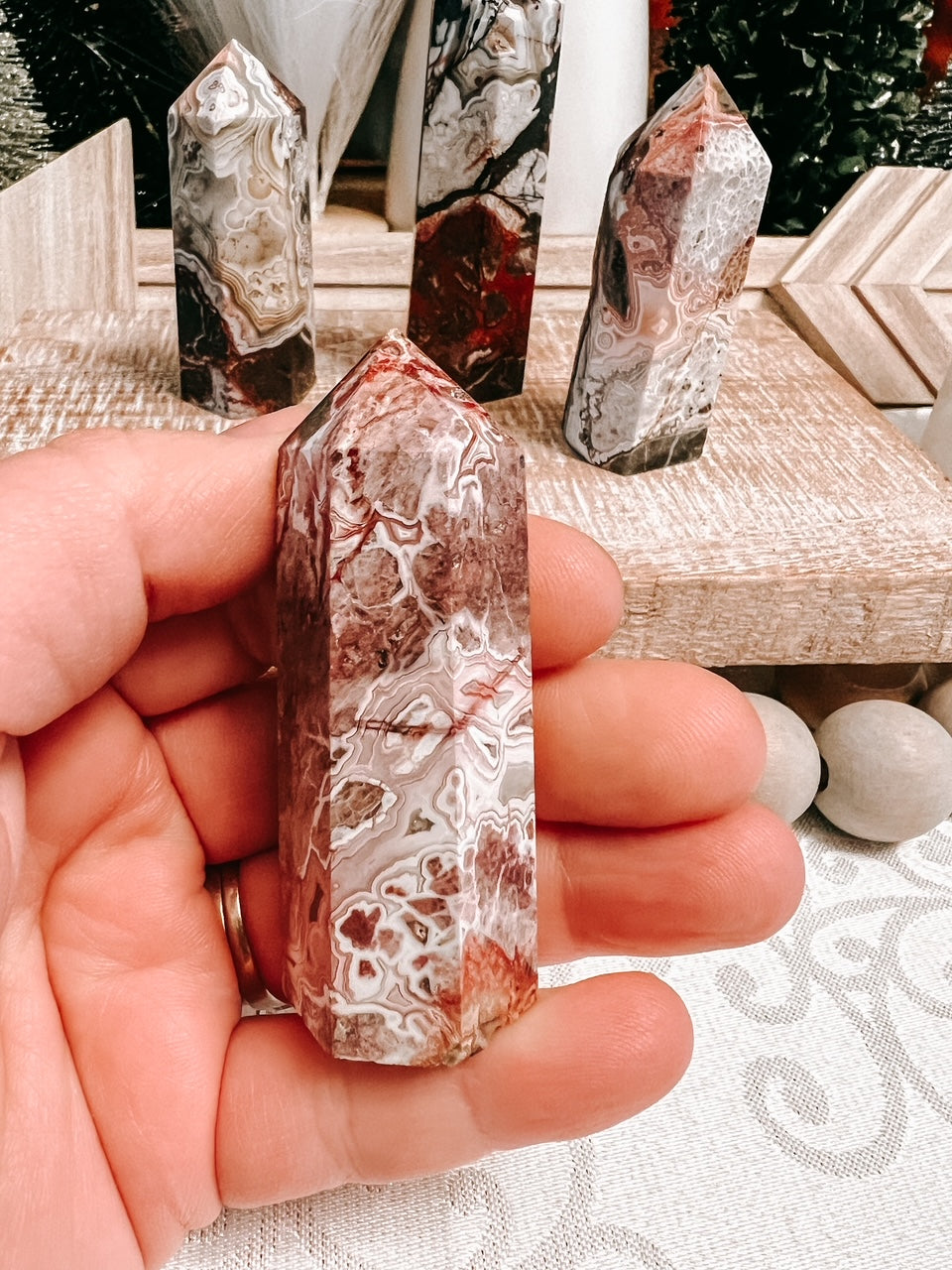 Intuitively Chosen Crazy Lace Agate Tower 2-3"