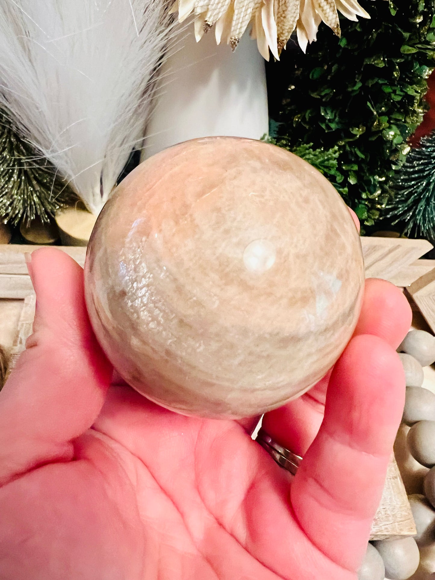 Peach Moonstone Sphere