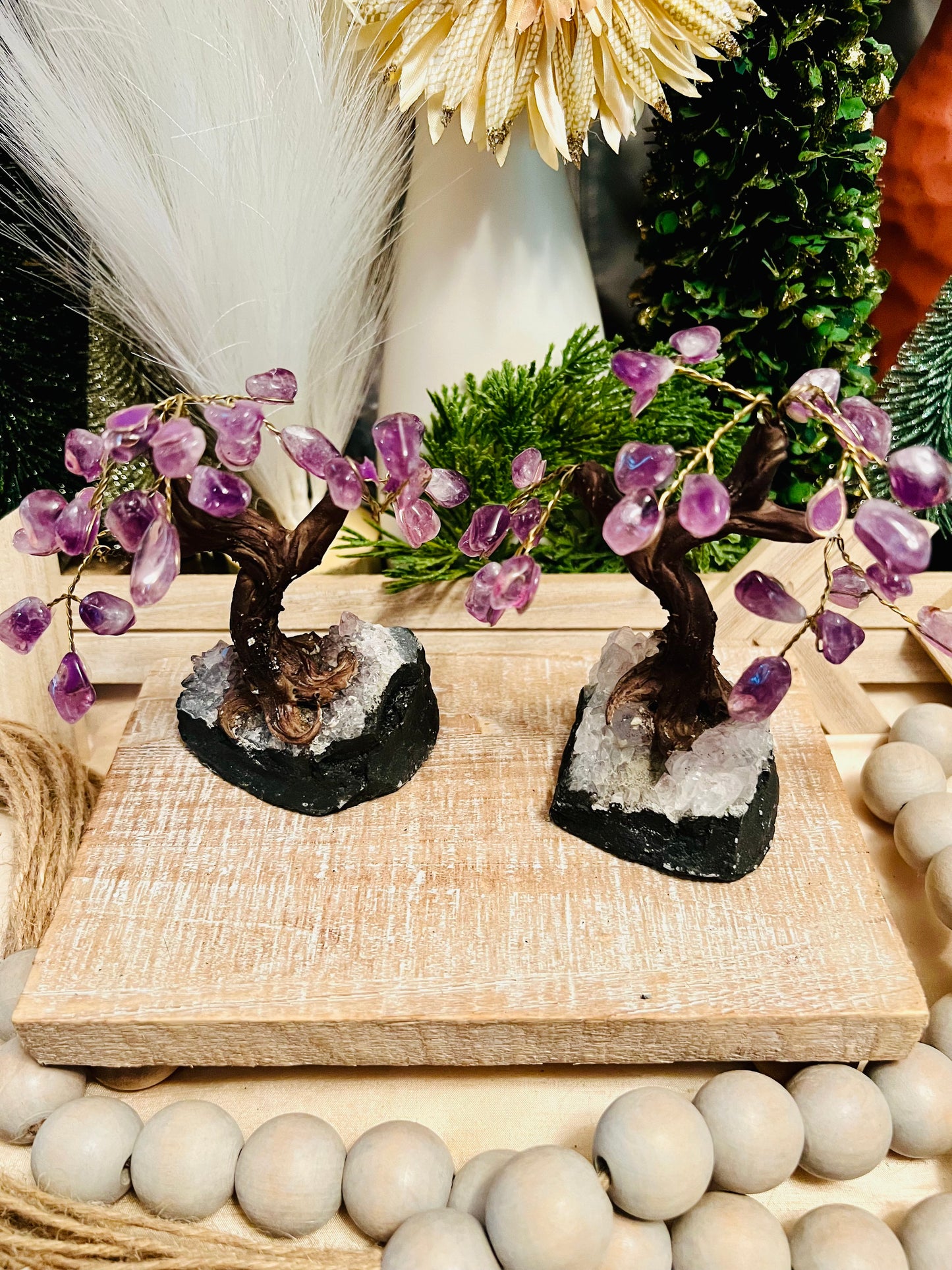 bonsai amethyst tree Intuitively Chosen Amethyst Bonsai Tree on Amethyst Base