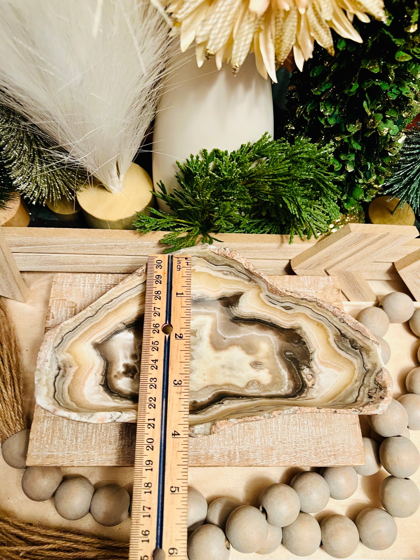 Banded Onyx Freeform Decorative Bowl