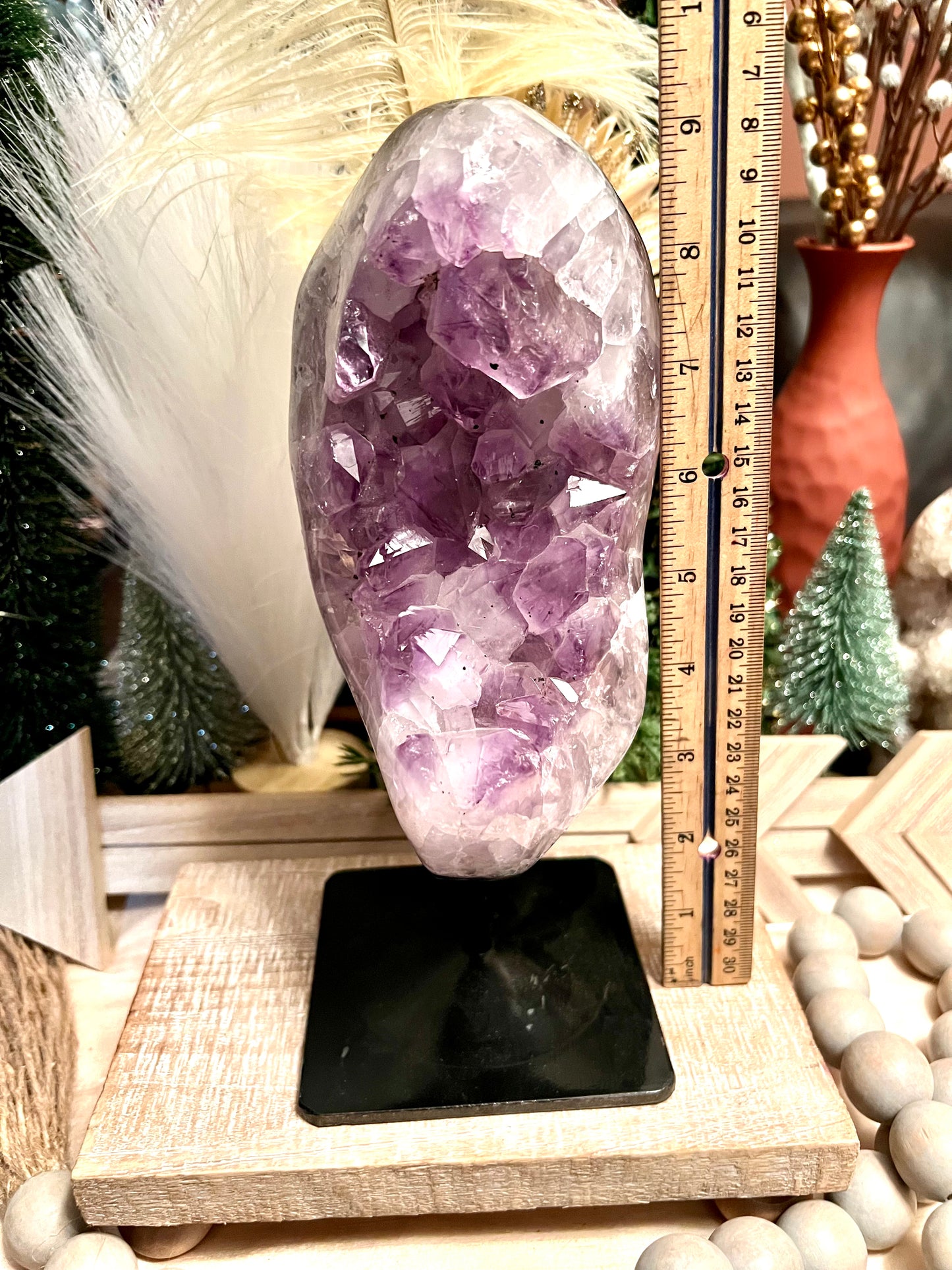 Large Amethyst Cluster on Stand