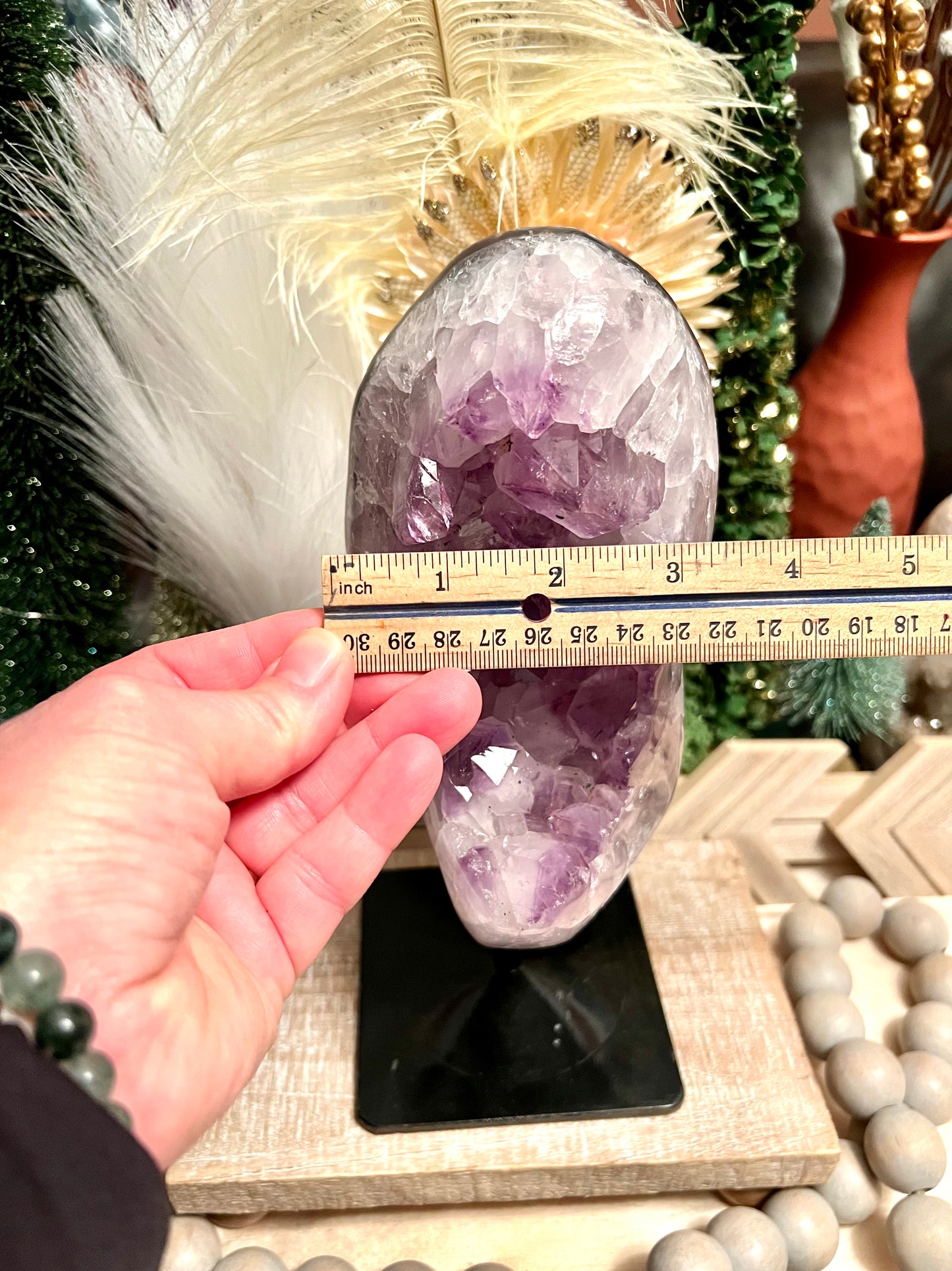 Large Amethyst Cluster on Stand