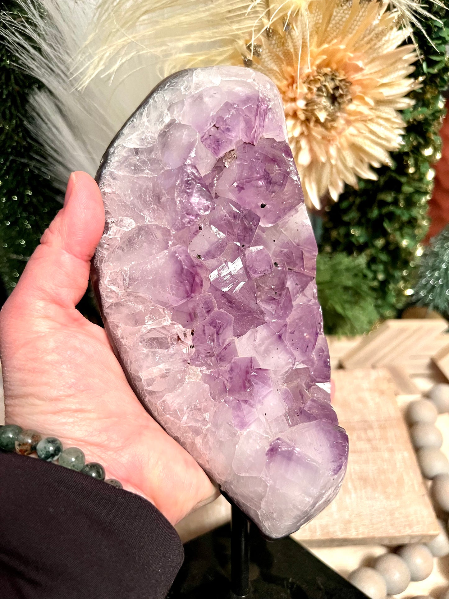 Large Amethyst Cluster on Stand