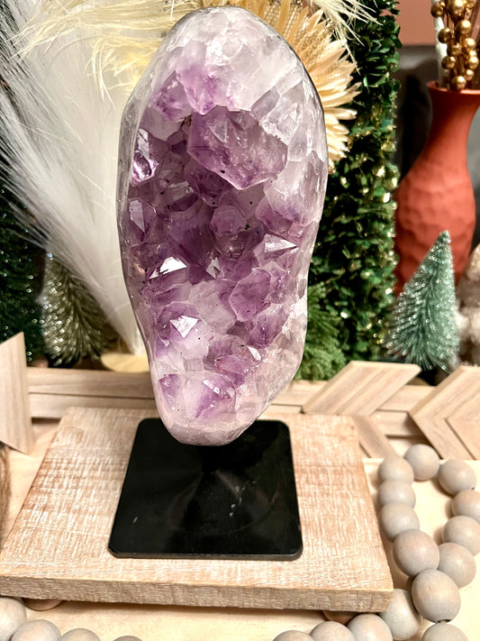 Large Amethyst Cluster on Stand