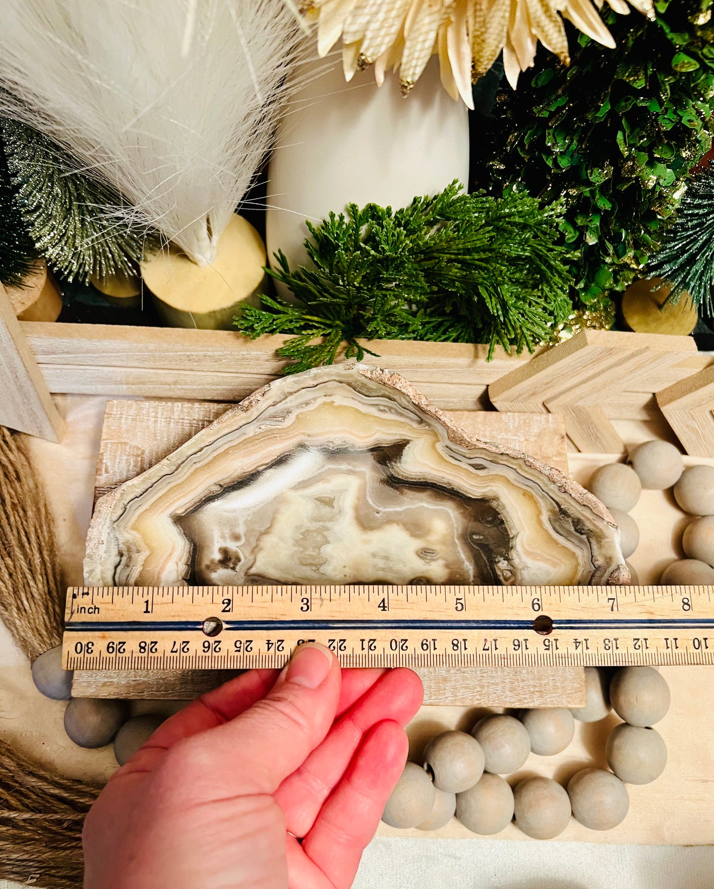 Banded Onyx Freeform Decorative Bowl