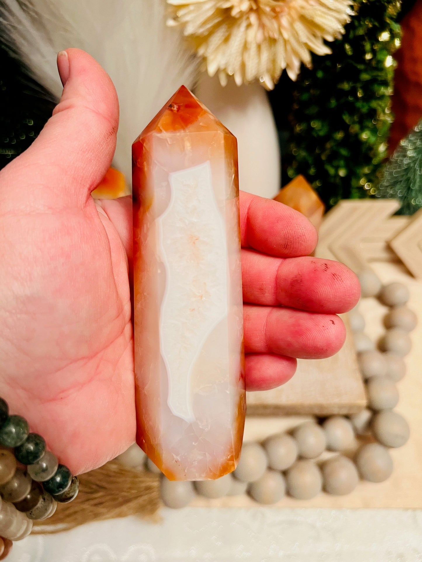 Intuitively Chosen Carnelian Tower 4-6"