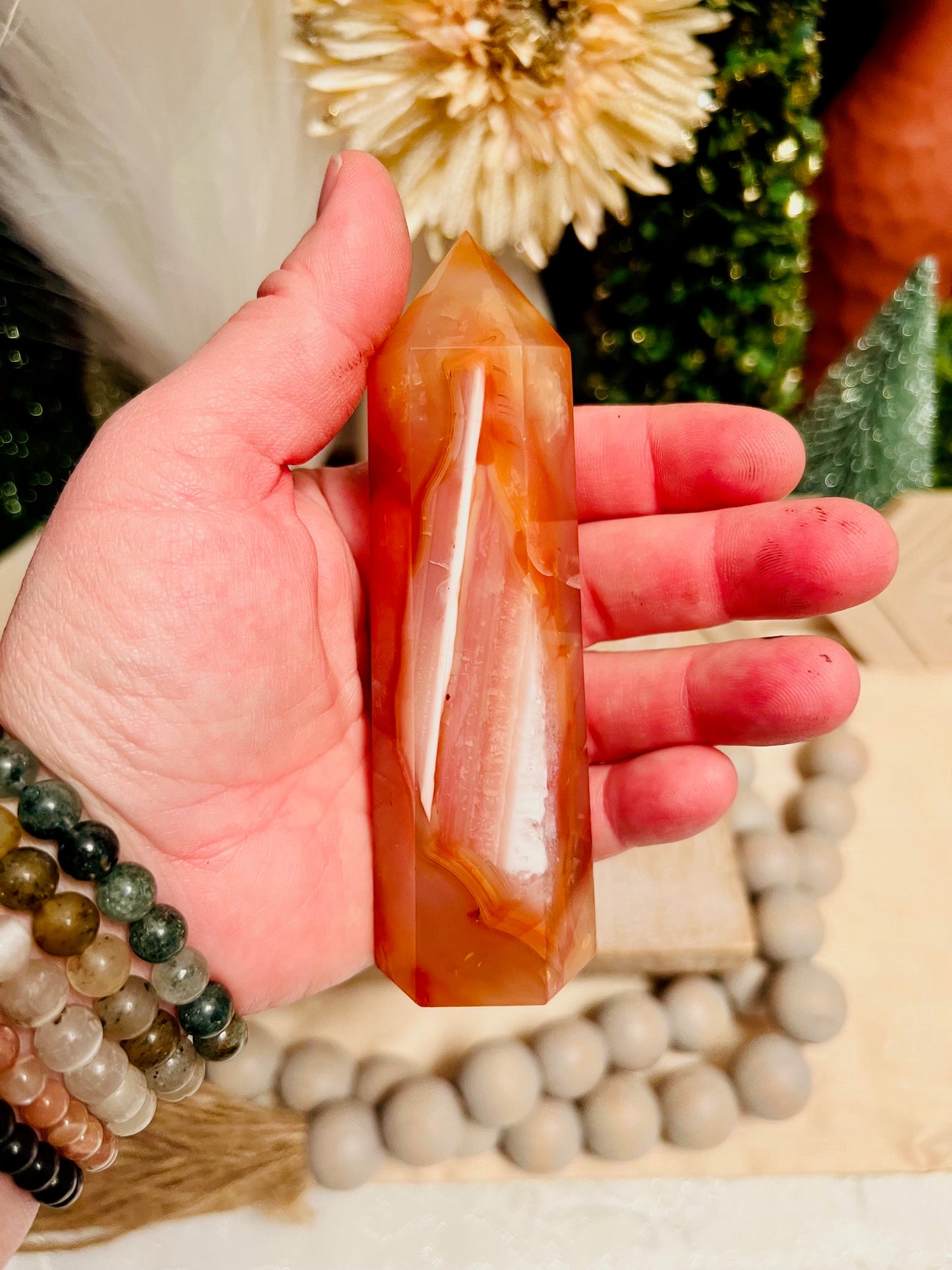 Intuitively Chosen Carnelian Tower 4-6"