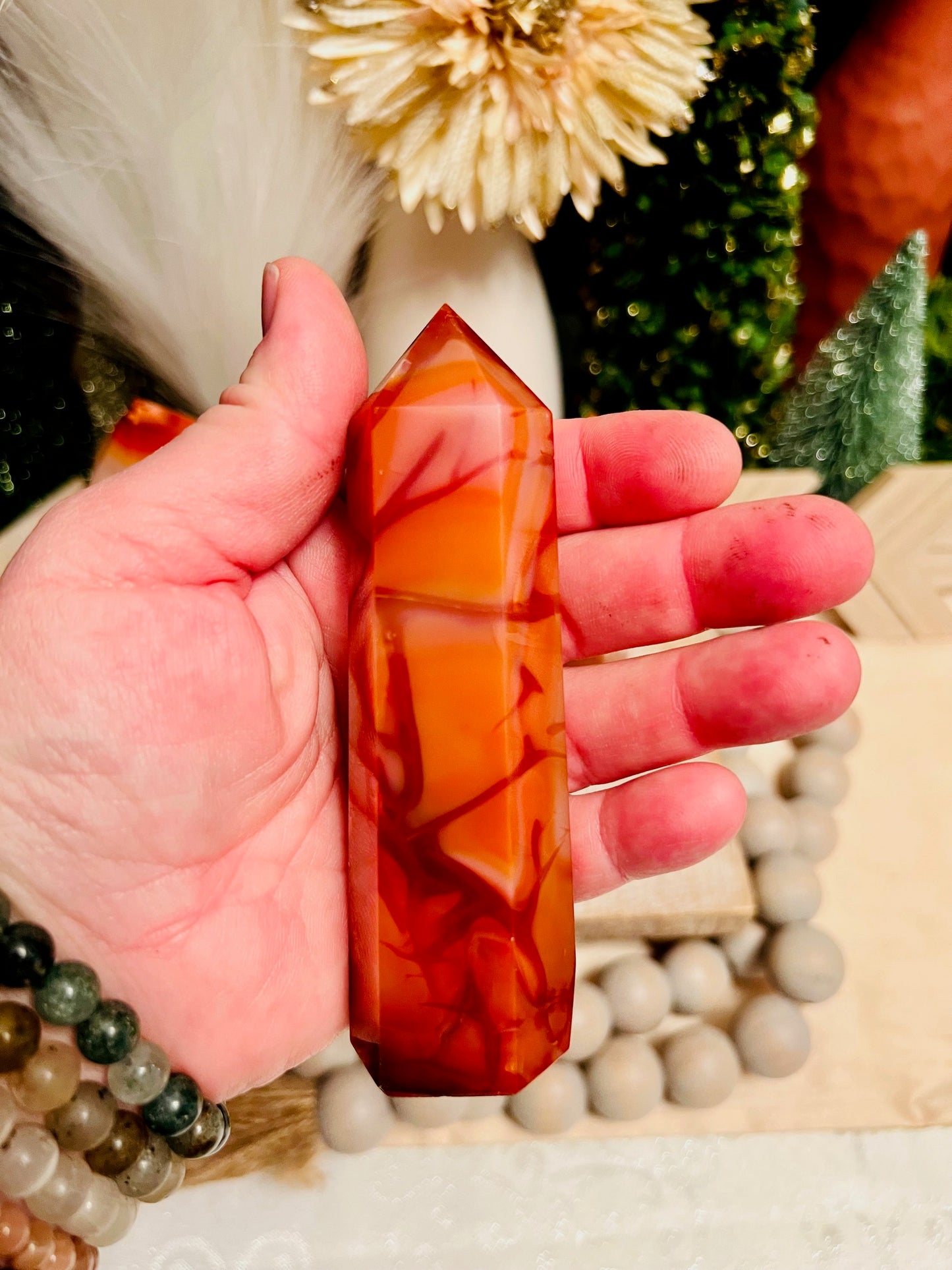 Intuitively Chosen Carnelian Tower 4-6"