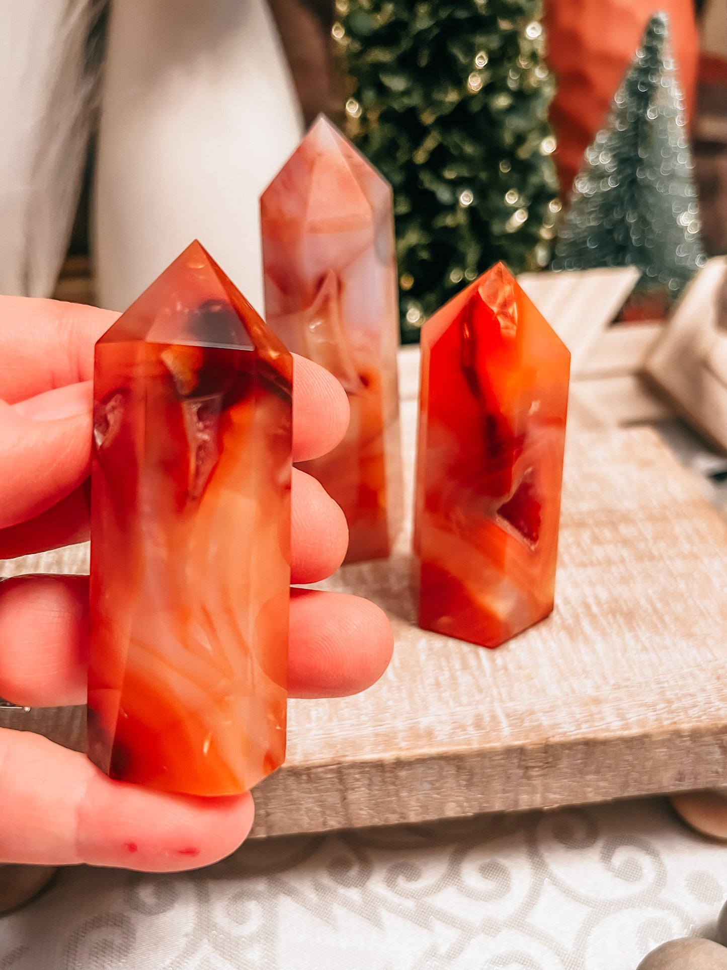 Intuitively Chosen Carnelian Tower 2-4"