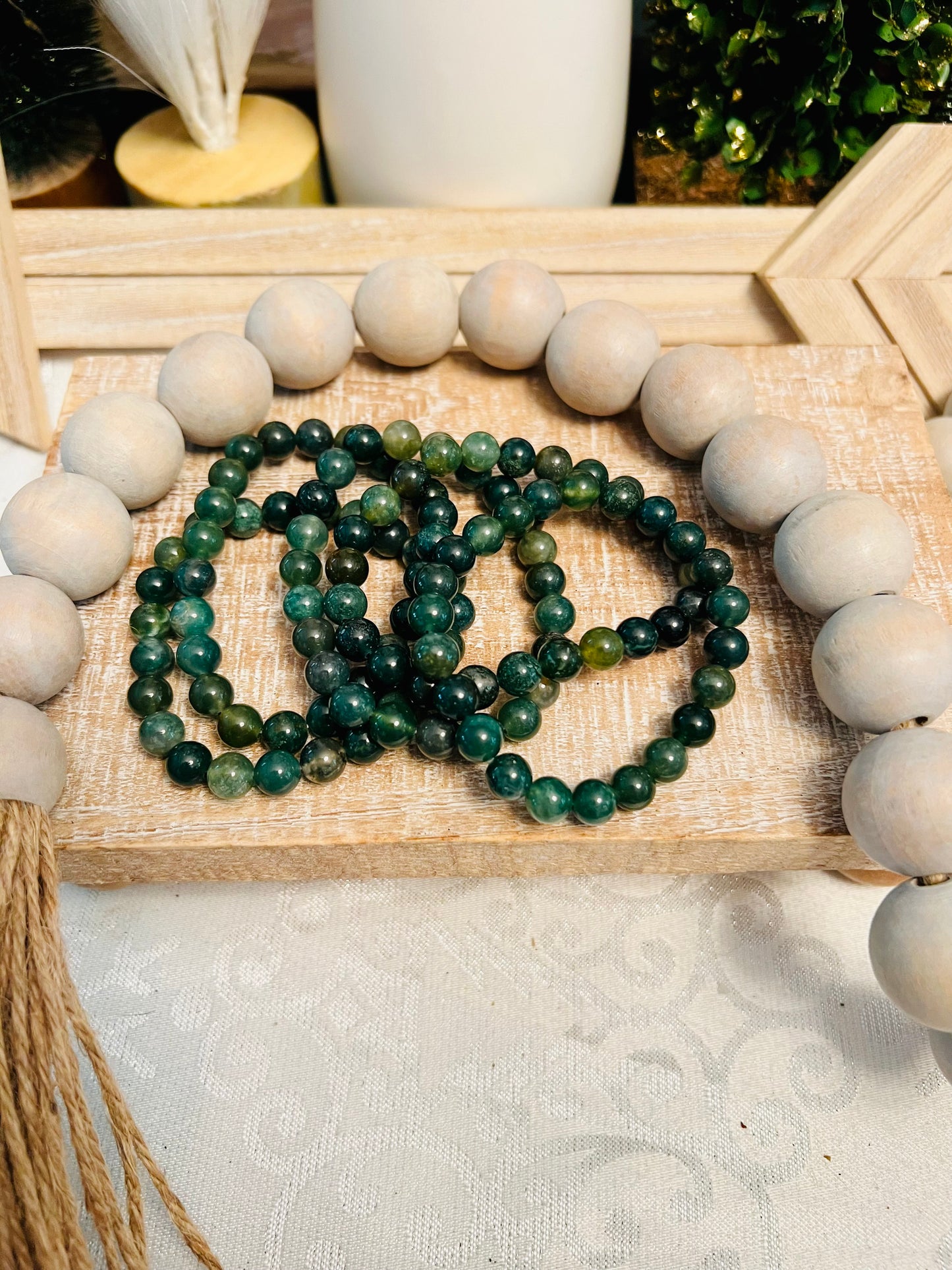 Intuitively Chosen Moss Agate Bracelet