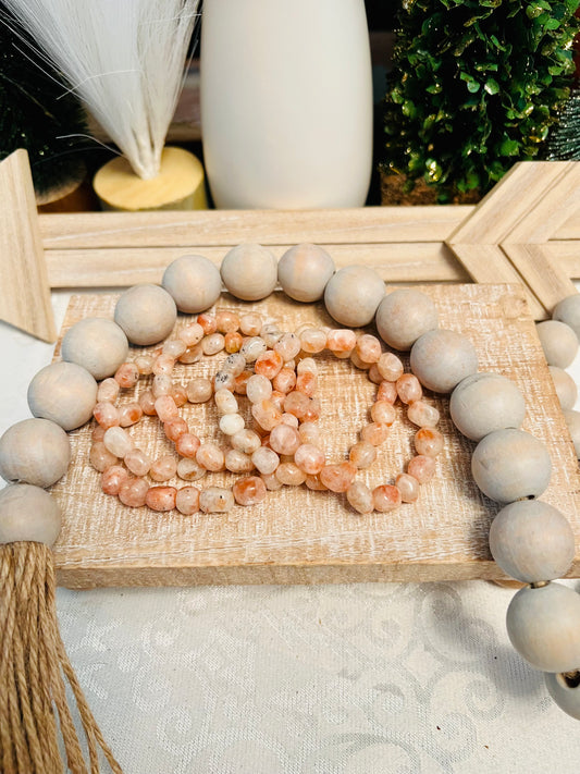 Intuitively Chosen Natural Sunstone Tumble Bracelet