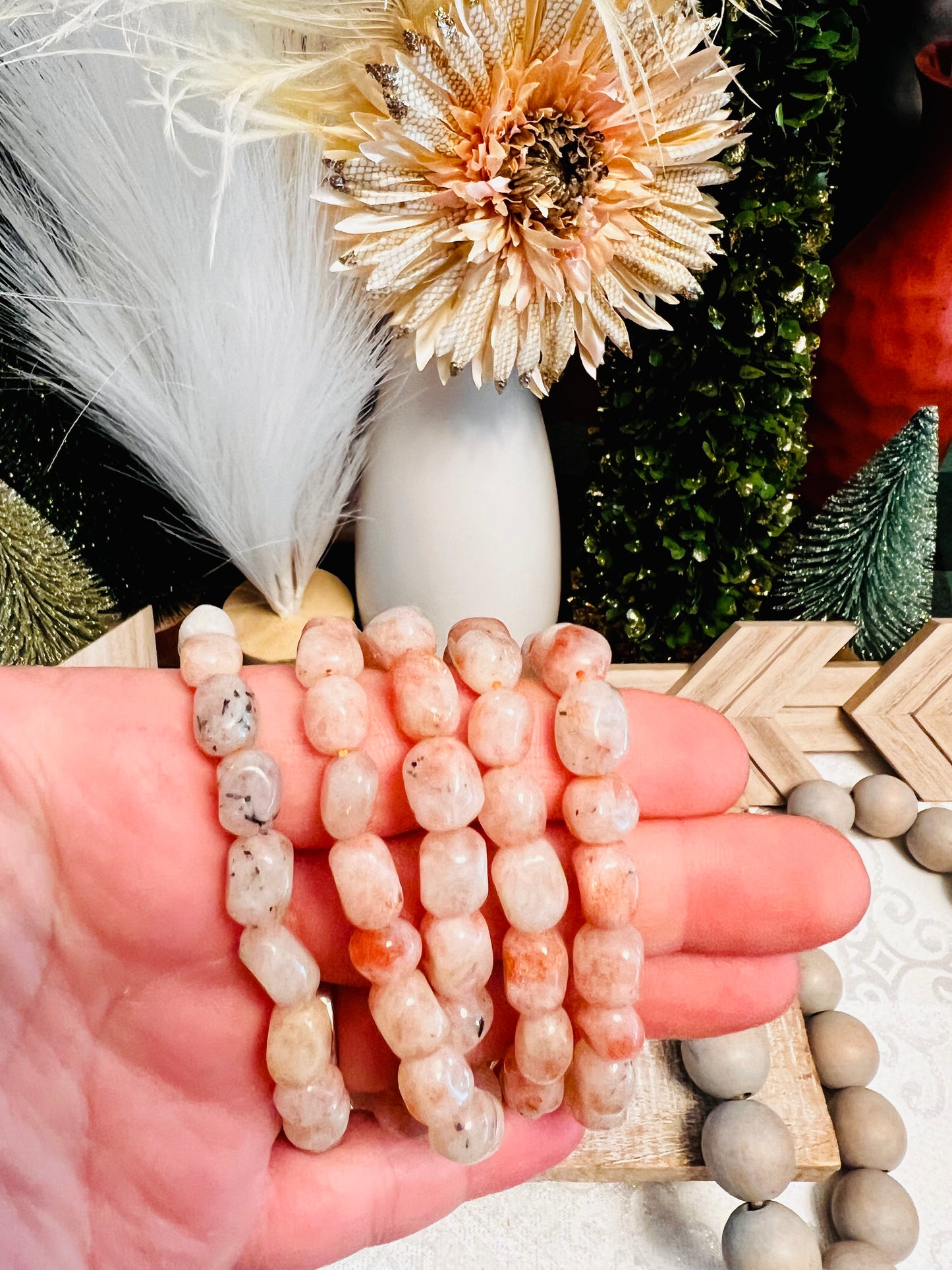 Intuitively Chosen Natural Sunstone Tumble Bracelet