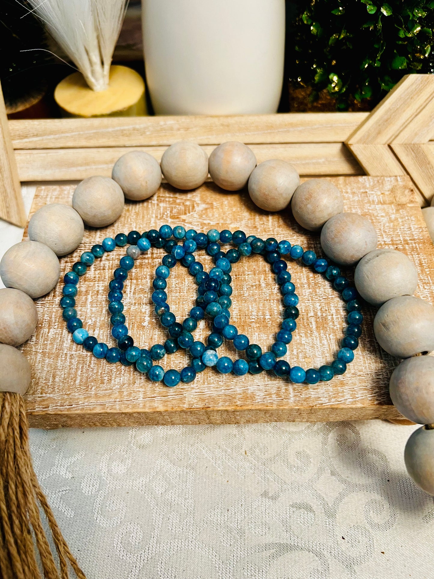 Intuitively Chosen Blue Apatite Bracelet