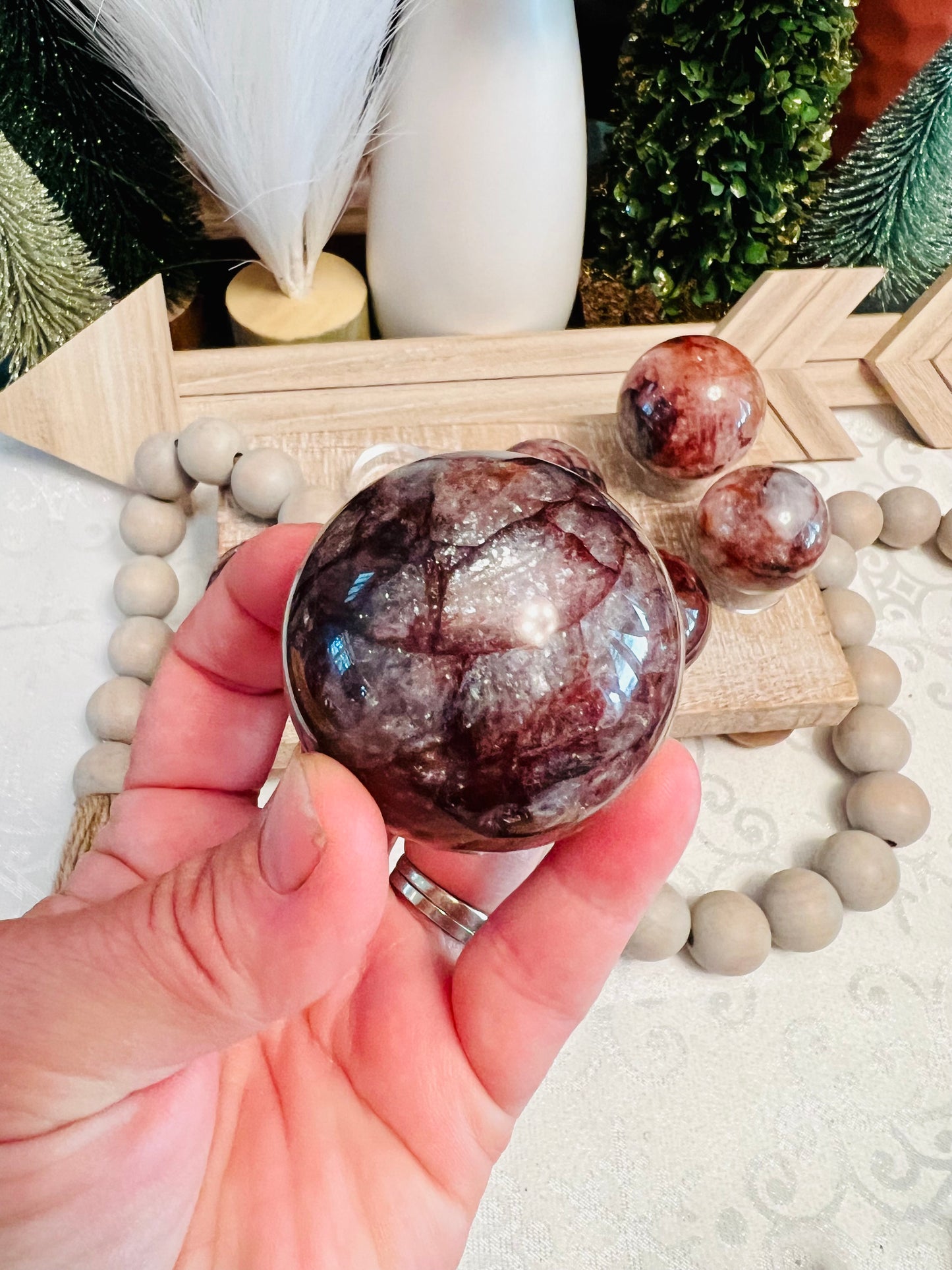 Intuitively Chosen Fire Quartz Sphere