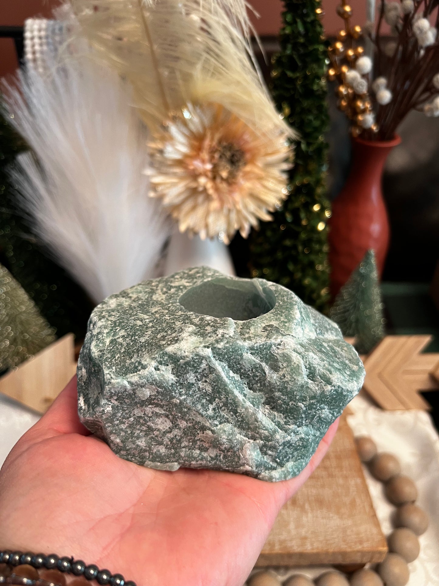 Intuitively Chosen Green Aventurine Votive Holder