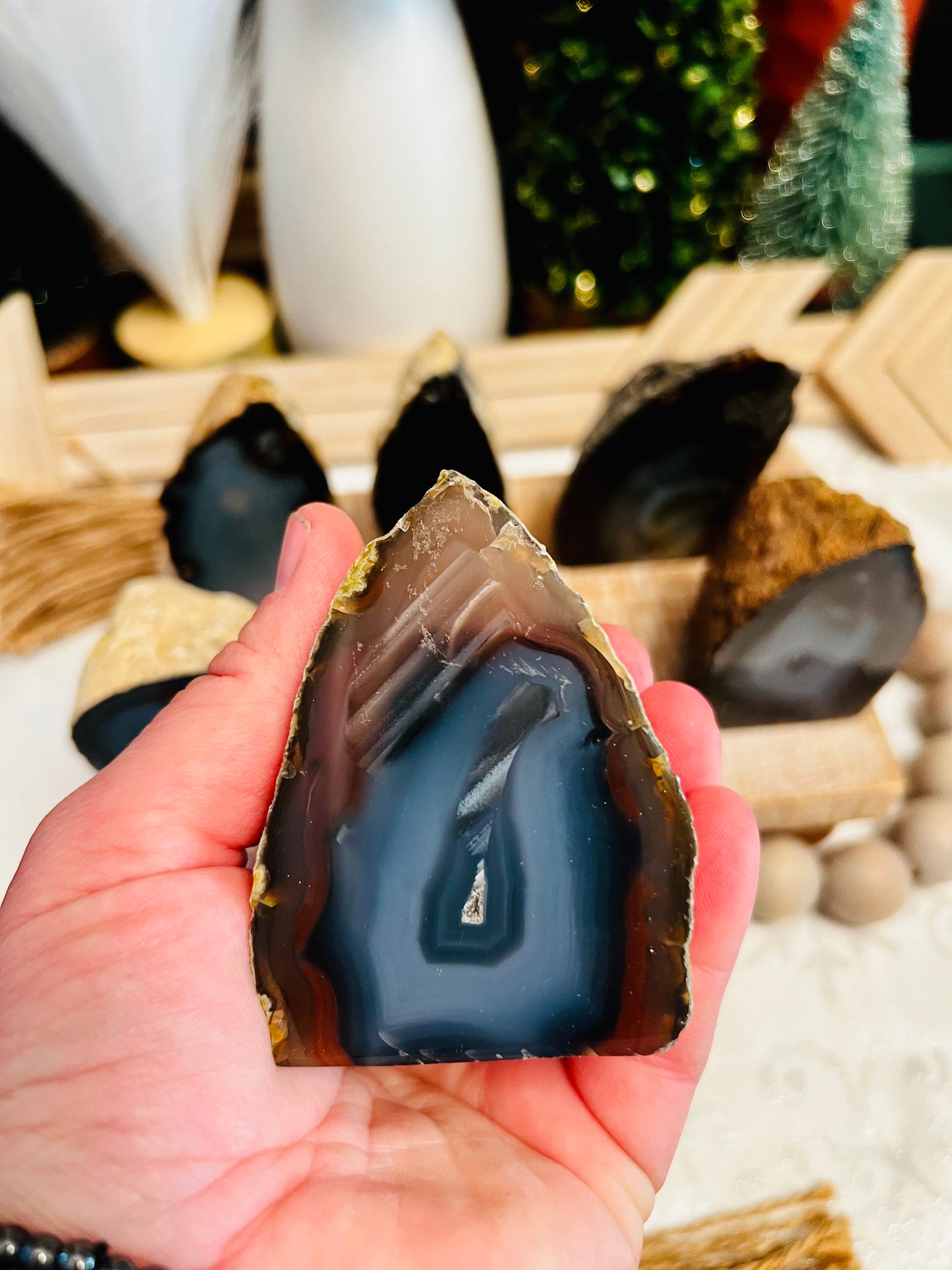 Intuitively Chosen Baby Agate Cut Base