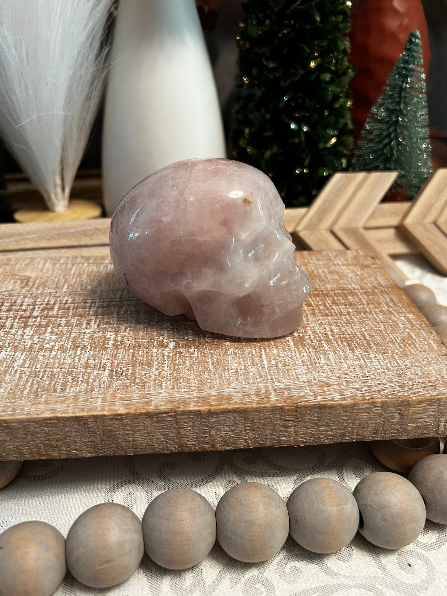 Rose Quartz Skull