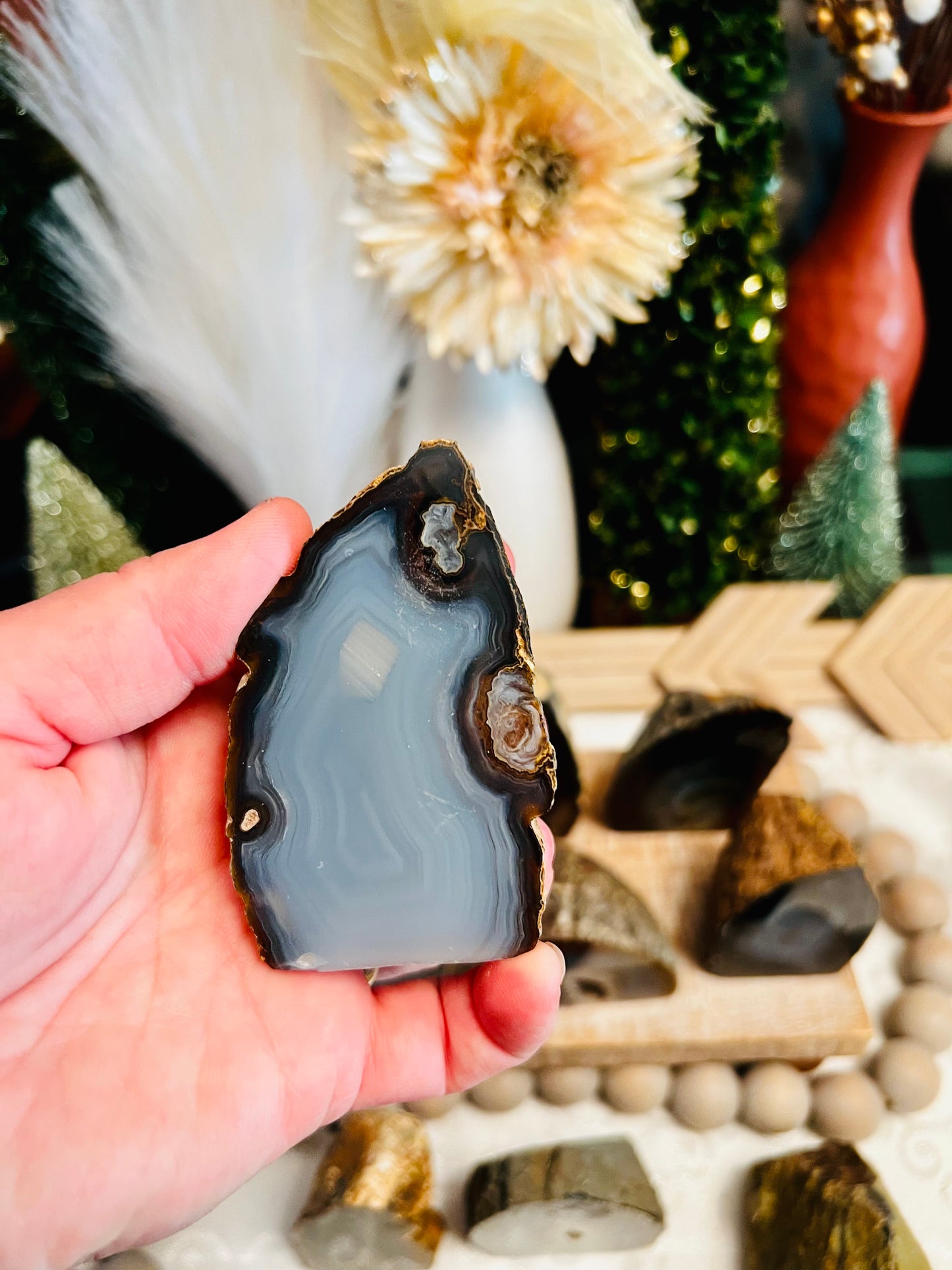 Intuitively Chosen Baby Agate Cut Base