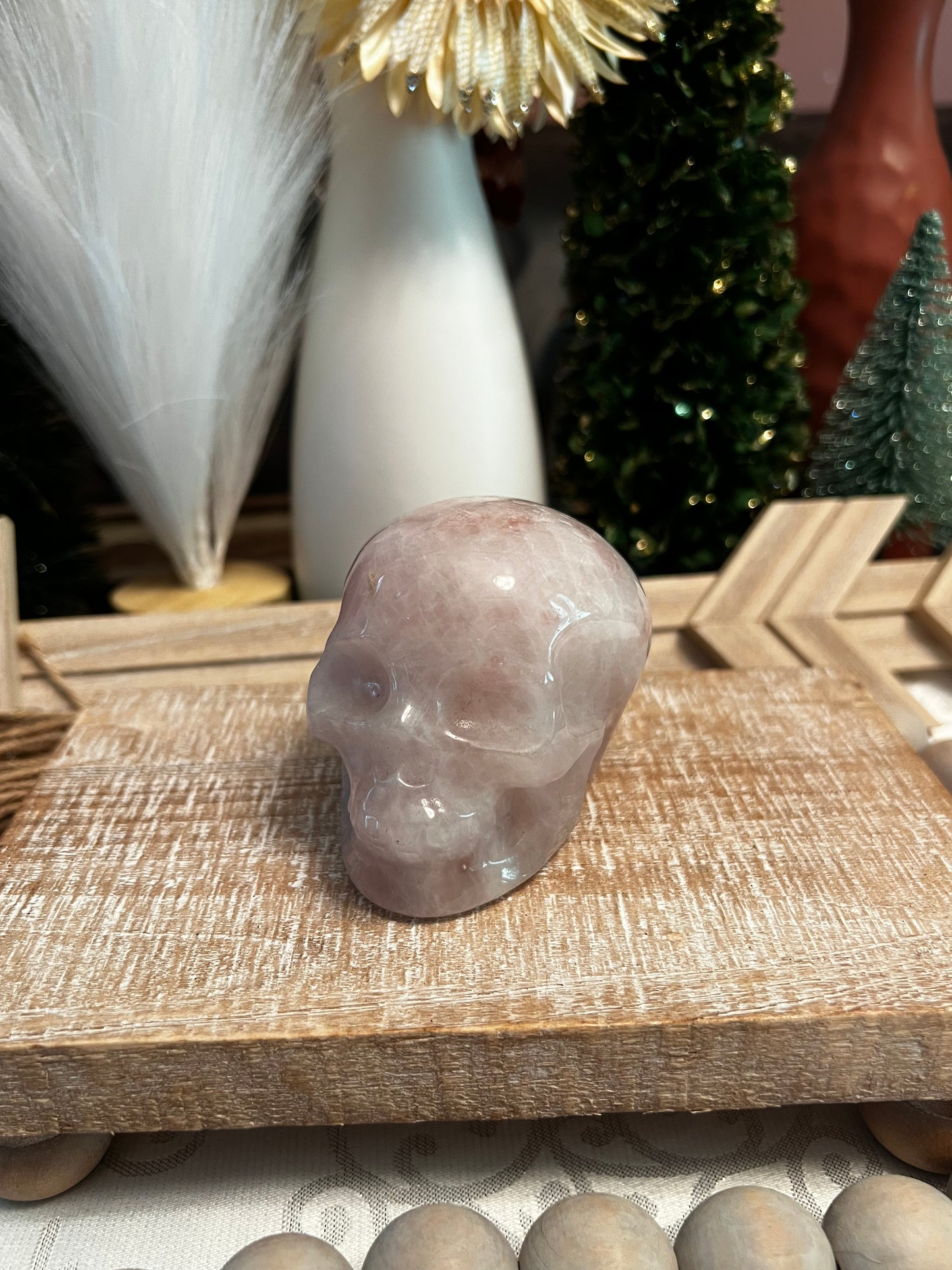 Rose Quartz Skull