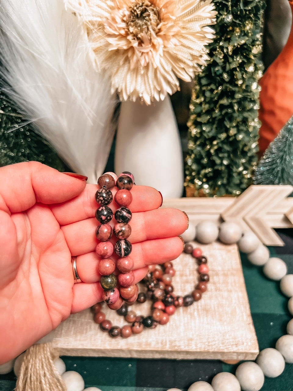 Intuitively Chosen Rhodonite Bracelet